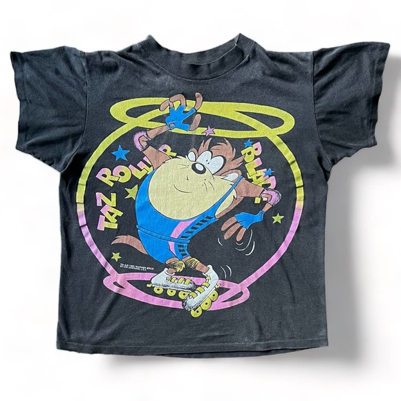 Warner Brothers Other - Vintage 90s Taz Rollerblades T Shirt Warner Bros Collegeware 95 Delta M USA